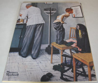 Mounted Rockwell Prints; "Before the Shot", "Doctor and Doll"