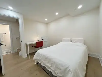 1 bedroom with a separate washroom for rent. The bedroom is in the basement. Simple furnishing is pr...