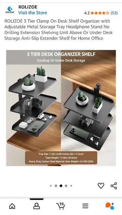3 Tier Desk Shelves, View more