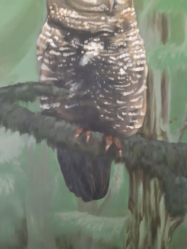 FIRST $80.00 TAKES IT ~ Original Painting Of Owl by Artist ~ in Arts & Collectibles in St. Catharines - Image 3