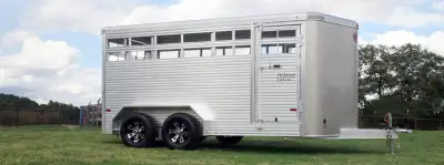 Looking for an aluminum bumper pull livestock trailer. Please message me.