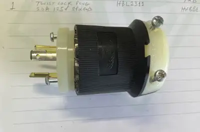 Twist Lock Plug L5-20P 125V 20A Fiche Mâle, View more