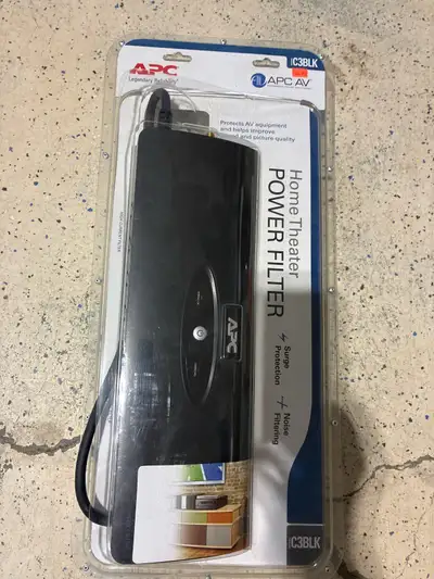 Protect your valuable AV equipment with this brand new, factory-sealed APC Home Theater Power Filter...