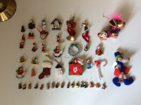 Christmas Ornaments Over 30 Small and Large Size