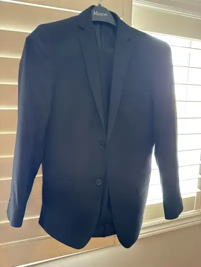 Boys Grafton Slim Fit Blazer - Black - Size 34S - Like New, View more