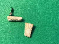 Ivory clip on earrings