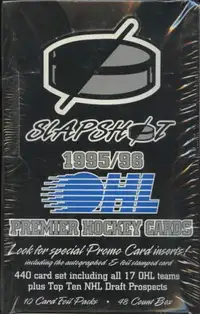 1995-96 SLAPSHOT hockey … O.H.L. box … JOE THORNTON, JON SIM ?