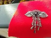 tetro pin black heart with silver patina in Jewellery & Watches in Grande Prairie - Image 2