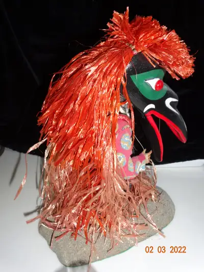 Collector doll , one of a kind, Potlatch dancer. Beautifull authentic detail on the whole figure. 9...