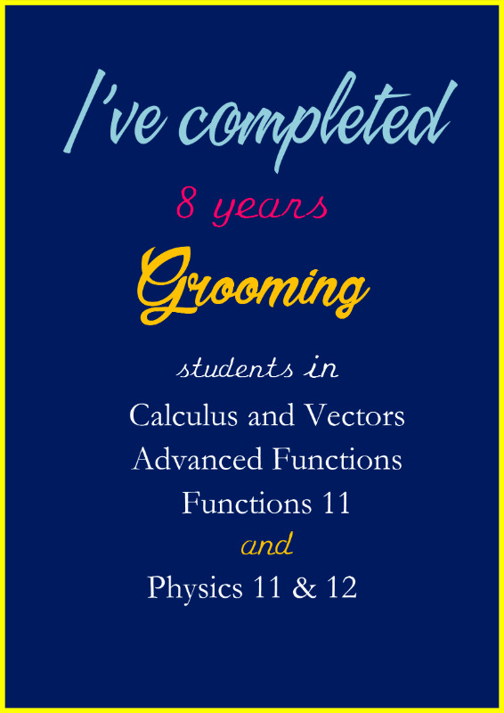Tutoring - Calculus, Physics, Advanced Functions - Grades 12 - 8 in Tutors & Languages in Oakville / Halton Region - Image 3
