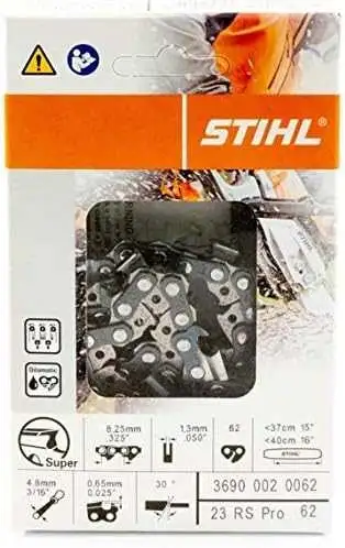 STIHL  16 in., Chainsaw Chain 62 DL,  .325 Pitch, View more