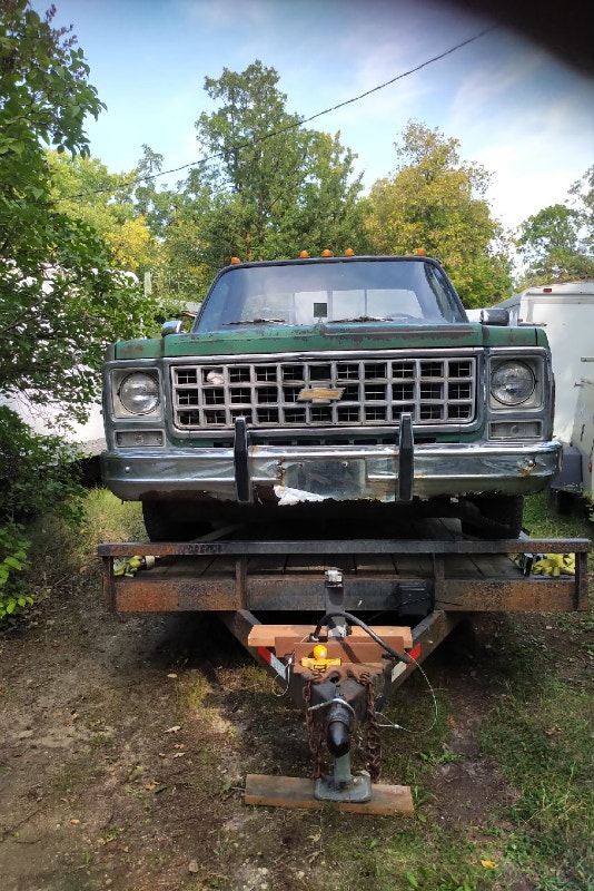 GREAT CLASSIC PROJECT TRUCK 1980 CHEVY SCOTSDALE 5.7 LITER DIESE
