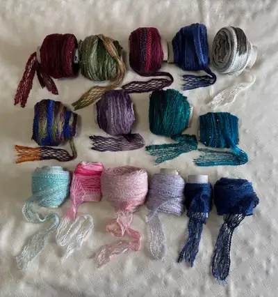 Price is for the whole lot which includes a few half skeins that will make a short scarf, otherwise...