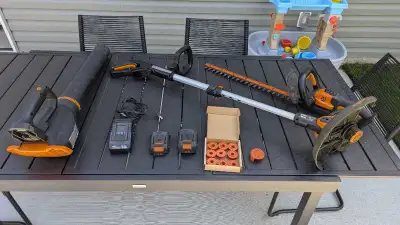 Worx Grass trimmer, leaf blower and hedge trimmer, View more