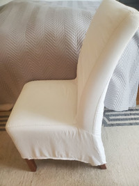 2 chaise tissus, blanc