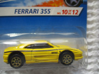Mint Carded 1995 Yellow Ferrari  355 Black Stripe 10 of 12