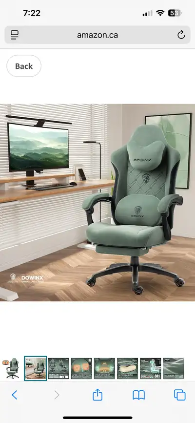 DOWINX Gaming Chair Recliner -very good quality material This is in slightly used condition. If inte...