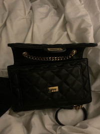 Black purse with chain strap 
