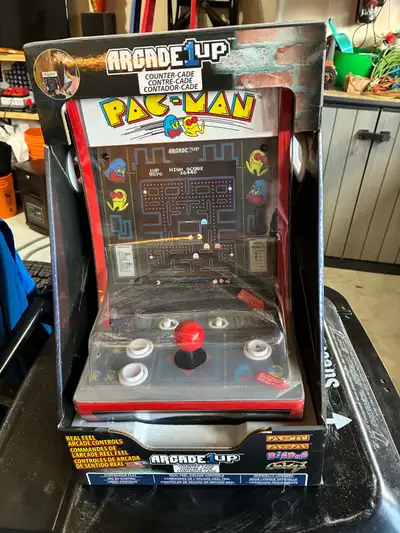 Get ready to relive the arcade classics with this Arcade1Up Pac-Man Counter-Cade, featuring four gam...