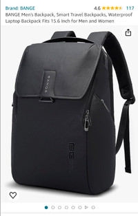 Bange Laptop Smart Travel Waterproof Backpack- Men/Women- New