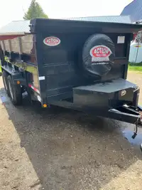 6 ton  7x12 dump trailer dual hydrulics great equipment hauler