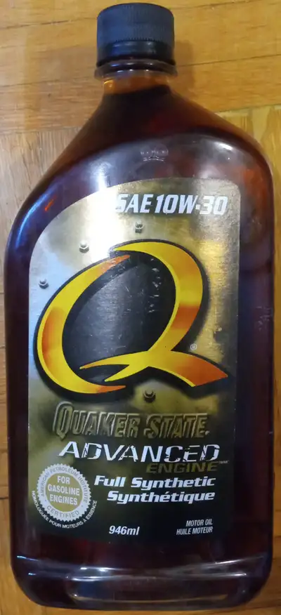 Brand new, unopened, 3 bottles (1qt each) of Quaker State Advanced Full Synthetic oil 10w30