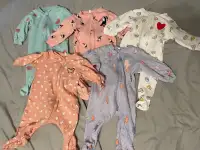 Lot de 15 pyjamas pour bébé fille 0-3 mois/ nouveau né