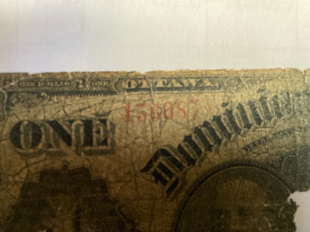 Very old Canadian 1$ bill in Arts & Collectibles in Cole Harbour - Image 2