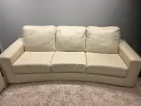 Leather sofa and loveseat set