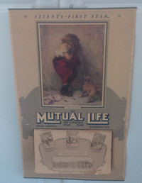 Calendar: Mutual Life: 71st Year, 1869-1940 Head Office Waterloo