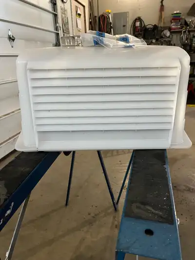 3 white rv roof vent covers