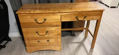 Sturdy Wood Desk with 4 drawers, View more