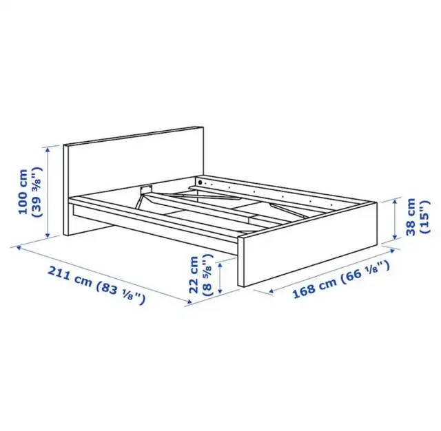 Lit Queen et bibliothèques (tables de chevet) IKEA MALM in Beds & Mattresses in Longueuil / South Shore - Image 5