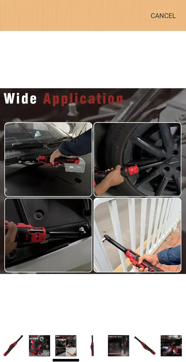 Cordless Electric Ratchet Wrench with Battery for Milwaukee m18 in Power Tools in City of Toronto - Image 9