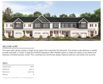 Two newly constructed townhome units developed by Caivan are available for rent in August 2025. Situ...