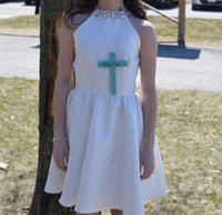 Chelsea white dress size 0 -$100