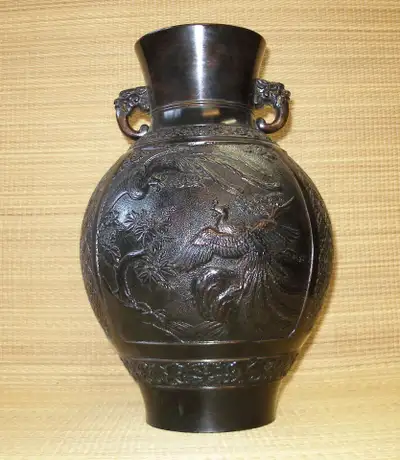 Large Japanese Bronze Vase, View more