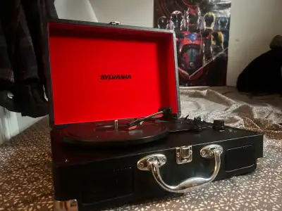 Sylvania Suitcase Record Player, View more