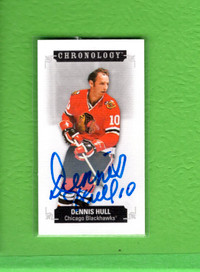 2018-19 Chronology Mini Black Autographs Dennis Hull 20/30 RARE