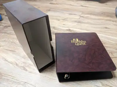 6 Franklin Planner storage binders with cases in good condtion. Great for storing small business fin...