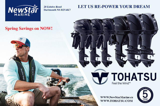 Registration Sale TOHATSU OUTBOARDS  at NewStar Marine NS in Canoes, Kayaks & Paddles in Dartmouth