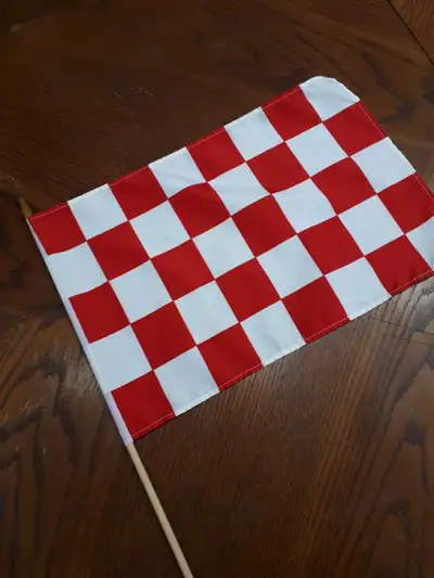 12 x 18 ft Polyester flag on stick. New