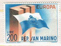 SAN MARINO. Timbre seul EUROPA 1963.