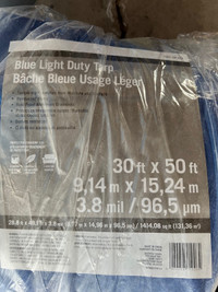 Blue light duty tarp 30’ x 50’