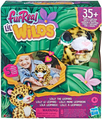 furReal Lil’ Wilds Lolly The Leopard Plush Toy, Electronic Pets
