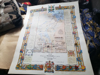Print map of 1870s Manitoba...Charter of Rights telephone book