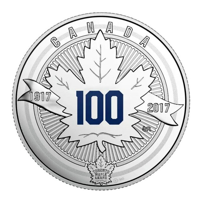 2017 Canada Toronto Maple Leafs $3 dollar Pure Silver Coin in Arts & Collectibles in Kingston - Image 2