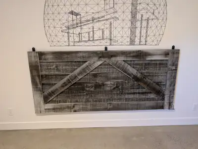 Tête de lit king murale en Bois, View more