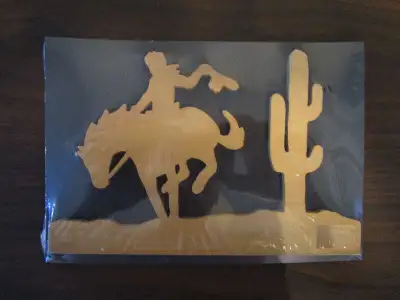 For Sale : Scroll saw Woodworking - hand made craft of a cowboy. Excellent to display as a wall hang...
