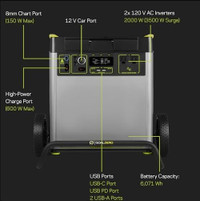 Génératrice solaire Yéti Goal Zero 6000X. Haut de Gamme !